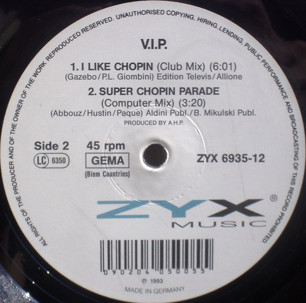 V.I.P. - I Like Chopin | ZYX Music (ZYX 6935-12) - 4 V.I.P. - I Like Chopin | ZYX Music (ZYX 6935-12) - 4