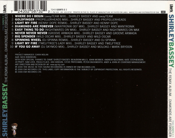 Shirley Bassey - The Remix Album...Diamonds Are Forever | Liberty EMI Records UK (7243 525873 2 2) - 2