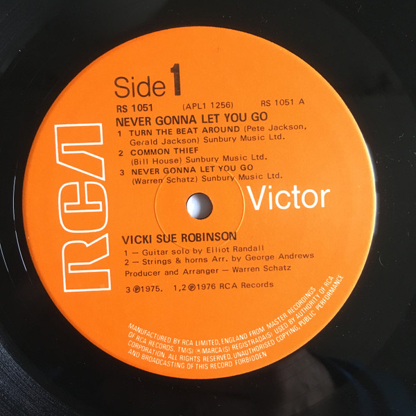 Vicki Sue Robinson - Never Gonna Let You Go | RCA (RS 1051) - 3 Vicki Sue Robinson - Never Gonna Let You Go | RCA (RS 1051) - 3