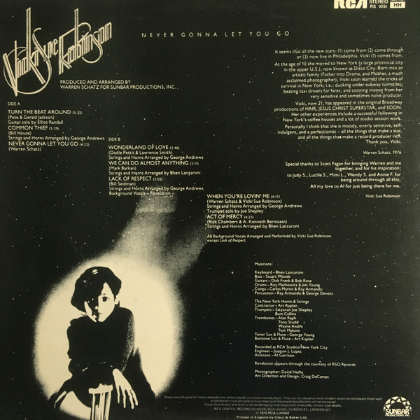 Vicki Sue Robinson - Never Gonna Let You Go | RCA (RS 1051) - 2 Vicki Sue Robinson - Never Gonna Let You Go | RCA (RS 1051) - 2