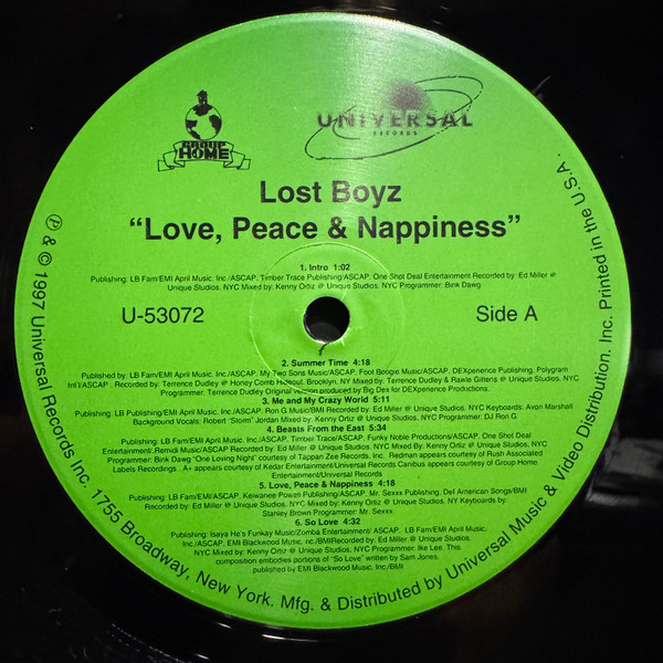 Lost Boyz - Love, Peace And Nappiness | Universal Records (U-53072) - 2 Lost Boyz - Love, Peace And Nappiness | Universal Records (U-53072) - 2
