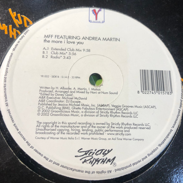 Magnetic: Fields: Forever Featuring  Andrea Martin - The More I Love You | Y Records (YR 002) - main