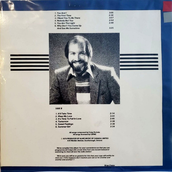 The Craig Ruhnke Band - The Craig Ruhnke Band | Irving & Almo (1A-2) - 2 The Craig Ruhnke Band - The Craig Ruhnke Band | Irving & Almo (1A-2) - 2
