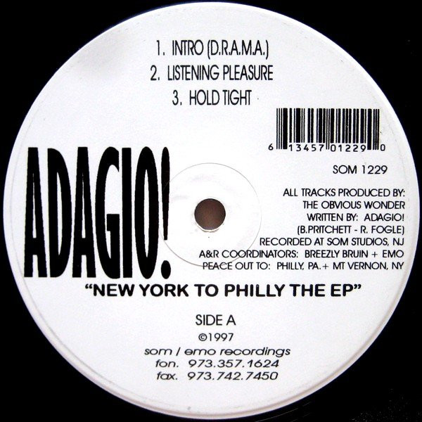 Adagio! - New York To Philly The EP | Som Recordings (SOM 1229)