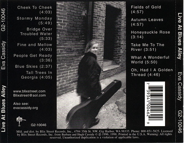 Eva Cassidy - Live At Blues Alley | Blix Street Records (G2-10046) - 2 Eva Cassidy - Live At Blues Alley | Blix Street Records (G2-10046) - 2