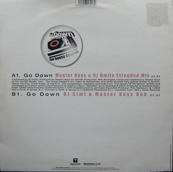 The House Keepers - Go Down | Tanga Records (VLMX 1692-3) - 2 The House Keepers - Go Down | Tanga Records (VLMX 1692-3) - 2