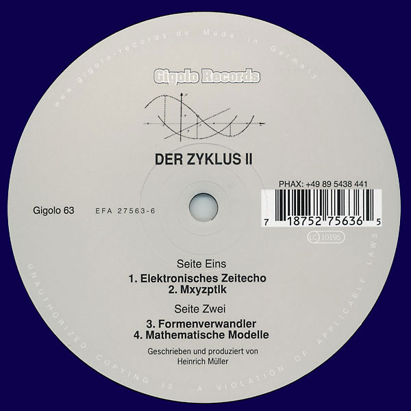 Der Zyklus - Der Zyklus II | International Deejay Gigolo Records (Gigolo 63)