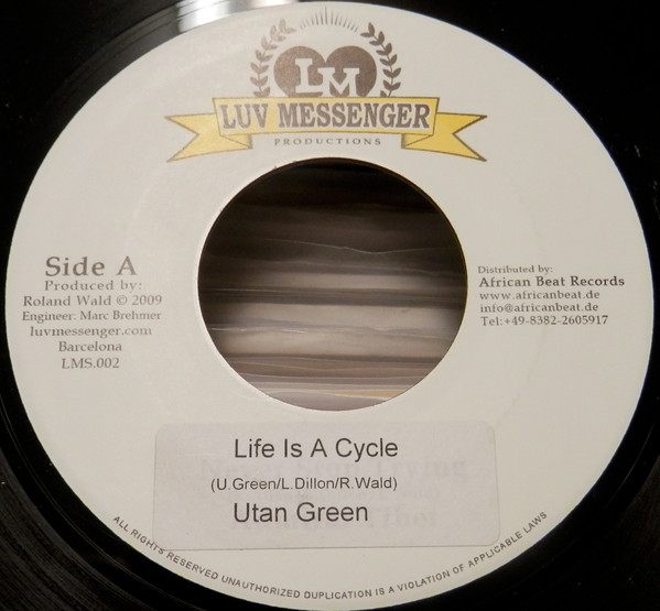 Utan Green , Mark Wonder - Life Is A Cycle / Troubled World | Luv Messenger (LMS.002) - main Utan Green , Mark Wonder - Life Is A Cycle / Troubled World | Luv Messenger (LMS.002) - main