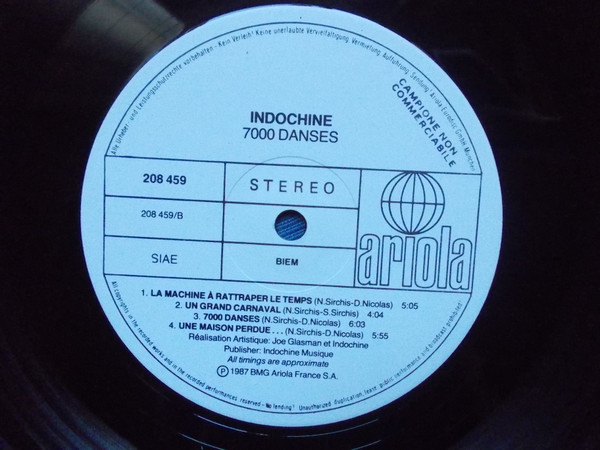 Indochine - 7000 Danses | Ariola (208 459) - 3 Indochine - 7000 Danses | Ariola (208 459) - 3