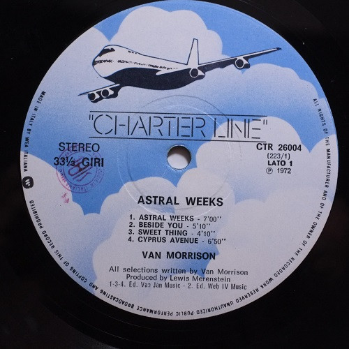 Van Morrison - Astral Weeks | Charter Line (CTR 26004) - 4