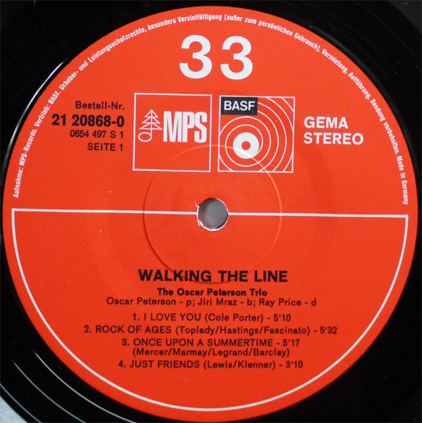 The Oscar Peterson Trio - Walking The Line | MPS Records (21 20868-0) - 3 The Oscar Peterson Trio - Walking The Line | MPS Records (21 20868-0) - 3