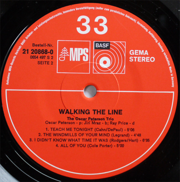 The Oscar Peterson Trio - Walking The Line | MPS Records (21 20868-0) - 4 The Oscar Peterson Trio - Walking The Line | MPS Records (21 20868-0) - 4