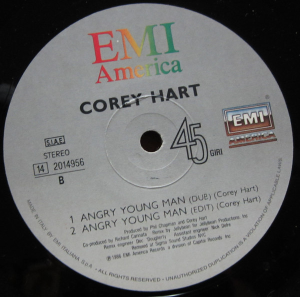 Corey Hart - Angry Young Man | EMI ITALIANA S.p.A. (14 2014956) - 2