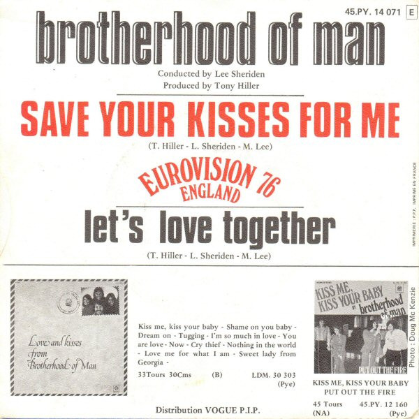 Brotherhood Of Man - Save Your Kisses For Me | Pye Records (45.PY. 14 071) - 2