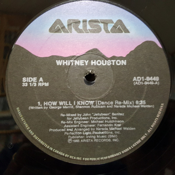 Whitney Houston - How Will I Know (12") [Vinyl] | Arista (AD1-9449) - 3