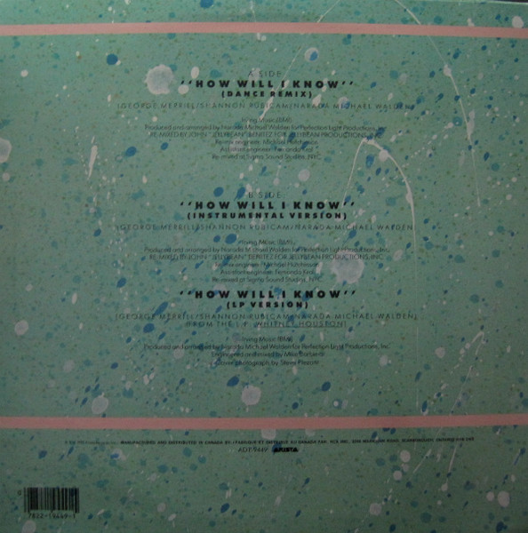 Whitney Houston - How Will I Know (12") [Vinyl] | Arista (AD1-9449) - 2