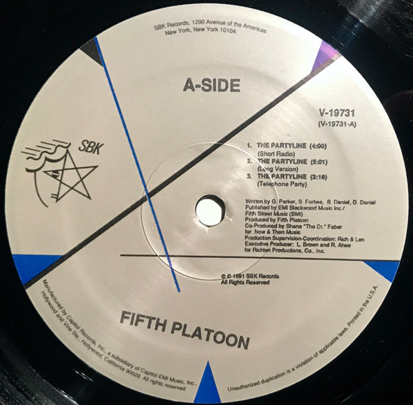 Fifth Platoon - The Partyline | SBK Records (V-19731) - 2 Fifth Platoon - The Partyline | SBK Records (V-19731) - 2