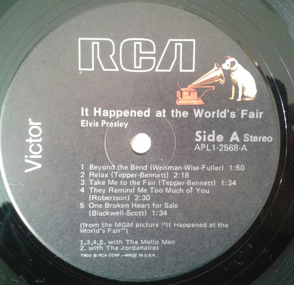 Elvis Presley - It Happened At The World's Fair | RCA Victor (APL1-2568) - 3 Elvis Presley - It Happened At The World's Fair | RCA Victor (APL1-2568) - 3