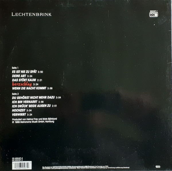 Volker Lechtenbrink - Herzschlag | Metronome (839 507-1) - main