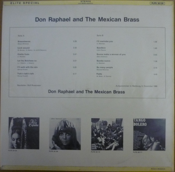 Don Raphael And The Mexican Brass - Don Raphael And The Mexican Brass | Elite Special (PLPS 30118) - 2 Don Raphael And The Mexican Brass - Don Raphael And The Mexican Brass | Elite Special (PLPS 30118) - 2