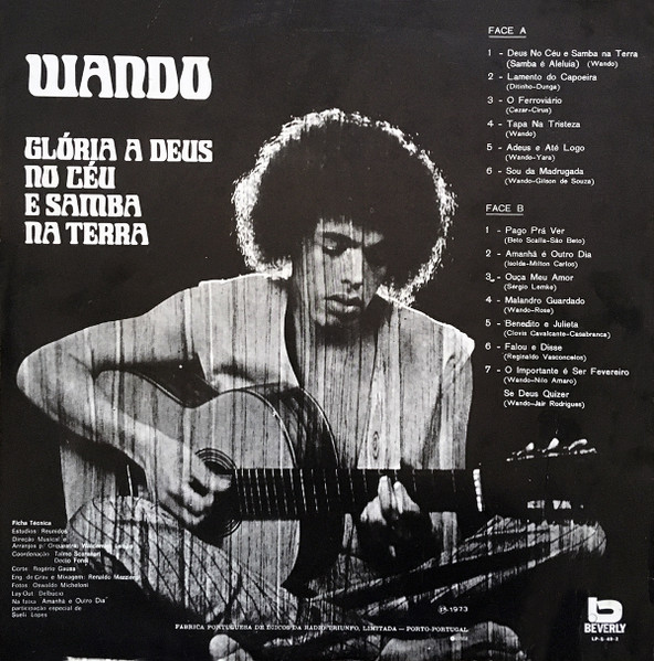 Wando - Glória A Deus No Céu E Samba Na Terra | Beverly (LP-S-49-2) - 2