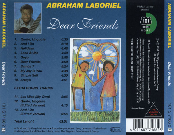 Abraham Laboriel - Dear Friends | 101 South Records (101 S 7166 2) - 2