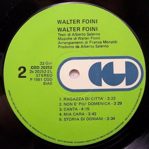 Walter Foini - Walter Foini | CGD (CGD 20252) - 4
