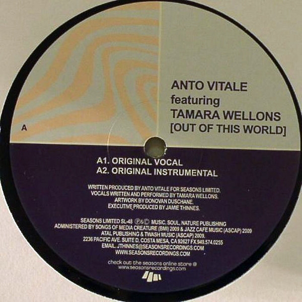 Anto Vitale Featuring Tamara Wellons - Out Of This World | Seasons Limited (SL-48)
