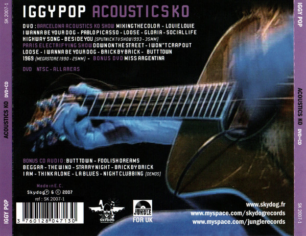 Iggy Pop - Acoustics KO | Skydog International (SK 2007-1) - 2