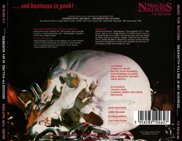 Megadeth - Killing Is My Business... And Business Is Good! | Music For Nations (CDMFN 46) - 2