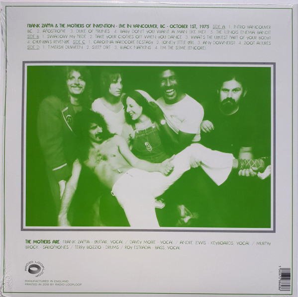Frank Zappa & The Mothers - Live In Vancouver 1975 | Radio Looploop (RLL008) - 2