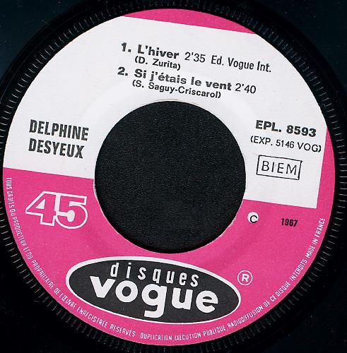 Delphine Desyeux - Ton Anniversaire | Disques Vogue (EPL 8593) - 4 Delphine Desyeux - Ton Anniversaire | Disques Vogue (EPL 8593) - 4
