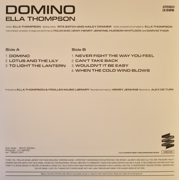 Ella Thompson - Domino | Hopestreet Recordings (HS046) - 2 Ella Thompson - Domino | Hopestreet Recordings (HS046) - 2