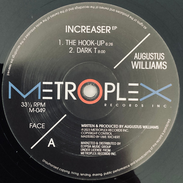 Augustus Williams - Increaser EP | Metroplex (M-049)