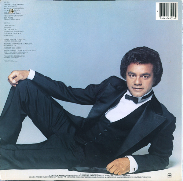 Johnny Mathis - Different Kinda Different | Columbia (JC 36505) - 2