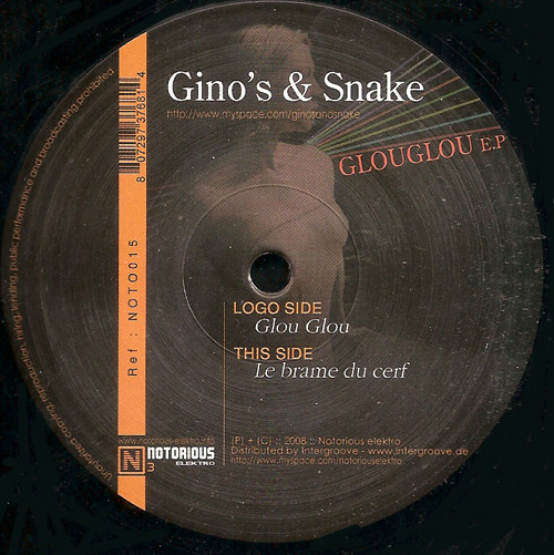 Gino's & Snake Plissken - Glou Glou EP | Notorious Elektro (NOTO015) - 2