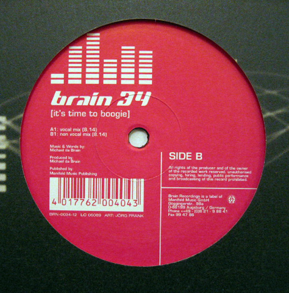 Brain - It's Time To Boogie | Brain Recordings (BRN-0034-12)