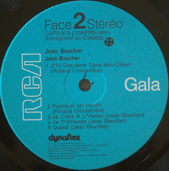 Jean Boucher - Je Suis Amoureux | RCA Gala (CGPS-375) - 4