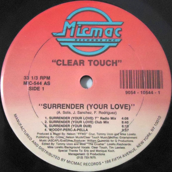 Clear Touch - Surrender (Your Love) | Micmac Records, Inc. (MIC 544) - main