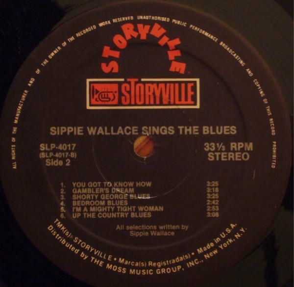Sippie Wallace - Sings The Blues | Storyville (SLP-4017) - 4