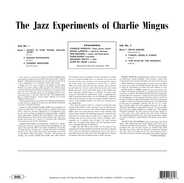 Charles Mingus - The Jazz Experiments Of Charlie Mingus | DOL (DOL847H) - 2