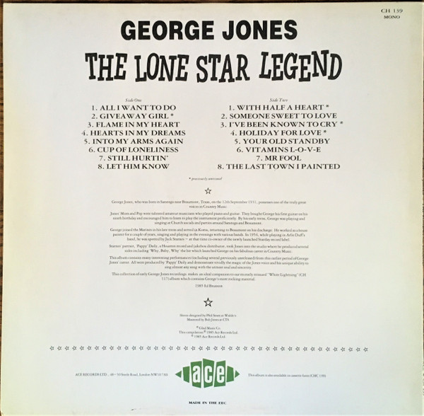 George Jones - The Lone Star Legend | Ace (CH 139) - 2 George Jones - The Lone Star Legend | Ace (CH 139) - 2