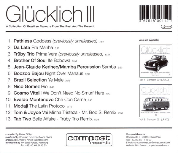 Various - Glücklich III (A Collection Of Brazilian Flavours From The Past And The Present) | Compost Records (COMPOST 055-2) - 2 Various - Glücklich III (A Collection Of Brazilian Flavours From The Past And The Present) | Compost Records (COMPOST 055-2) - 2