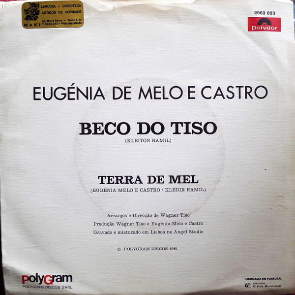 Eugénia Melo e Castro - Beco Do Tiso / Terra de Mel | Polydor (2063 093) - 2