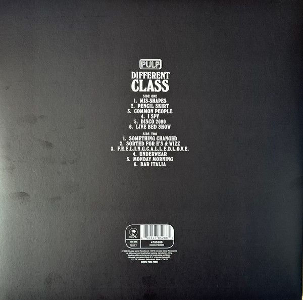 Pulp - Different Class | Island Records (4785288) - 2