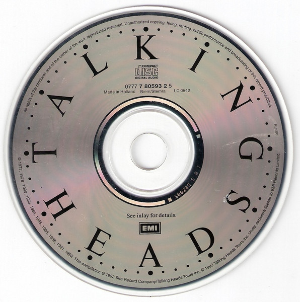 Talking Heads - The Best Of — Once In A Lifetime | EMI (0777 7 80593 2 5) - 3