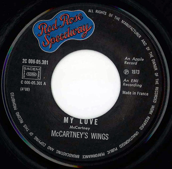 Wings - My Love | Apple Records (2 C 006-05301) - 3