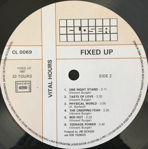 Fixed Up - Vital Hours | Closer Records (CL 0069) - 4 Fixed Up - Vital Hours | Closer Records (CL 0069) - 4