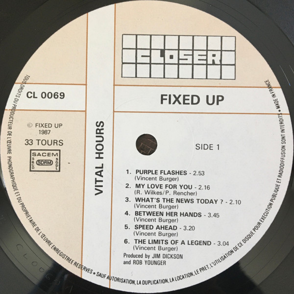 Fixed Up - Vital Hours | Closer Records (CL 0069) - 3 Fixed Up - Vital Hours | Closer Records (CL 0069) - 3