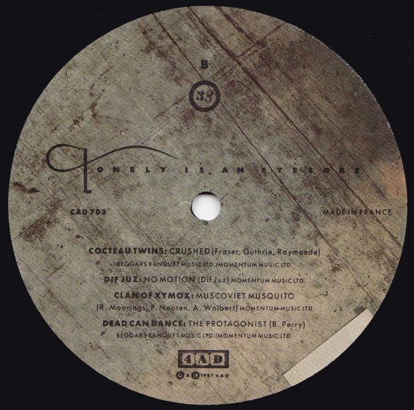 Various - Lonely Is An Eyesore | 4AD (CAD 703) - 4